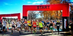 Pumpkin 5k start line photo for logo